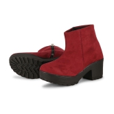 Ishransh - Red Women''s Ankle Length Boots - None