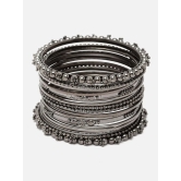 Zeneme Black Bangle Set ( Pack of 10 ) - None