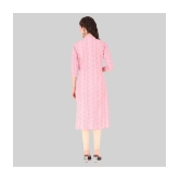 AKTIF 100% Cotton Solid Straight Womens Kurti - Pink ( Pack of 1 ) - None