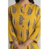 MAUKA - Yellow Rayon Womens Straight Kurti ( Pack of 1 ) - None