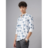 Paul Street Polyester Slim Fit Printed Full Sleeves Mens Casual Shirt - Blue ( Pack of 1 ) - None