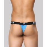 BASIICS By La Intimo - Blue BCSTH01 Spandex Mens Thongs ( Pack of 1 ) - None