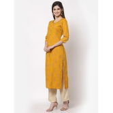 Kbz Yellow Rayon Straight Kurti - Single - None