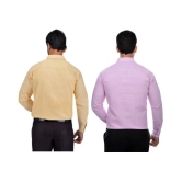 DESHBANDHU DBK Cotton Regular Fit Full Sleeves Mens Formal Shirt - Multi ( Pack of 2 ) - None