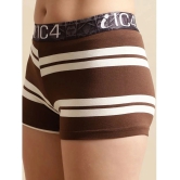 IC4 Pack of 1 Modal Striped Womens Boy Shorts ( Brown ) Boyshorts - None