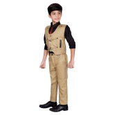 Ahhaaaa Boys Cotton Blend Waistcoat Shirt and Pant for Boys - None