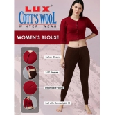 Lux Cottswool Cotton Thermal Tops - Maroon Pack of 1 - None