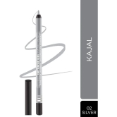 Seven Seas Double Intense Color | Waterproof | Smudgeproof | Non Transferable Gel Kajal(Silver 1.5g)