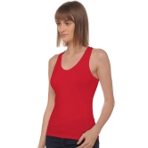 Sona 8008 Red Racer Back Sports Camisole for Gym Workout, Exercise, Yoga etc-S / Red / Cotton