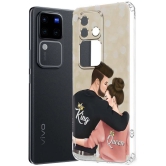 NBOX Multicolor Printed Back Cover Silicon Compatible For Vivo V30 Pro 5G ( Pack of 1 )