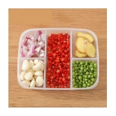 SHARUJA Fridge Container Polyproplene Off White Multi-Purpose Container ( Set of 1 ) - Off White