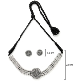 Sukkhi Silver Alloy Necklace Set ( Pack of 1 ) - Silver