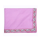 Gahoifab Cotton Double Bedsheet ( 230 cm x 150 cm ) - Pink