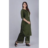 MAUKA - Green Straight Rayon Women's Stitched Salwar Suit ( Pack of 1 ) - None