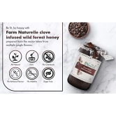 Farm Naturelle-Real Clove Infused Wild Forest Honey |1000gm+150gm Extra and a Wooden Spoon | 100% Pure, Raw Natural - Un-Processed - Un-Heated Honey | Lab Tested Clove Honey in Glass Bottle.