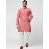 DESHBANDHU DBK - Pink Cotton Blend Mens Regular Kurta ( Pack of 1 ) - None