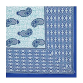 FrionKandy Living - Blue Cotton Double Bedsheet with 2 Pillow Covers - Blue