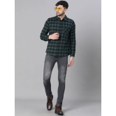 Oxolloxo Relaxed Buffalo Checked Spread Collar Cotton Casual Shirt