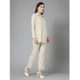 Stylum Off White Printed Pant Top Set - None