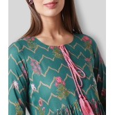 Tissu - Green Rayon Womens Anarkali Kurti ( Pack of 1 ) - XXL