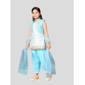 Aarika Sky Blue Silk Girls Patiala Kurta Set ( Pack of 1 ) - None