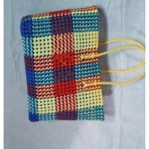 Handwoven Multicolor Plastic Tote Bag _01