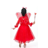 Girls Red Net Frocks  Dresses-9 - 10 Years