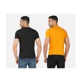 CHOZI Cotton Blend Regular Fit Printed Half Sleeves Men's T-Shirt - Multicolor ( Pack of 2 ) - None