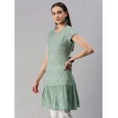 KIPEK Rayon Printed A-line Womens Kurti - Green ( Pack of 1 ) - None