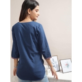 Indigo Embroidered Tunic-M