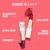 MyGlamm LIT Satin Matte Lipstick Pack of 2 | Long Lasting, 3D Matte Finish Lipstick With Intense Colour Payoff