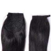 RefynHair - 100% Human Hair Ponytail Extension | 20 Inches | Natural Black | 60 Gr | Invisible | Seamless | Premium Remy | Versatile, Stylish, and Easy-to-Use for Any Look or Occasion