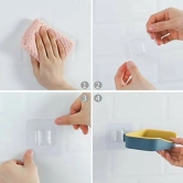 Plastic Soap Box Holder – Self-Adhesive Bathroom Soap Dish with Magic Stickers