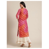 KSUT Pink Cotton Straight Kurti - Single - S