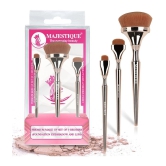 MAJESTIQUE MAJESTIQUE MAKEUP BRUSH Synthetic Contouring,Blending,Dust off Powder 40 g 3 Pcs