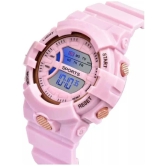 Rhonium Pink Dial Digital Girls Watch ( Pack of 1 )