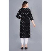 Smien - Black Rayon Womens Straight Kurti ( Pack of 1 ) - None