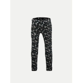 Teen Girls Black Floral -printed Pants - 10-11 Years