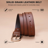 Red Tape Leather Belt For Men | Solid Leather Belt | Classic And Durable