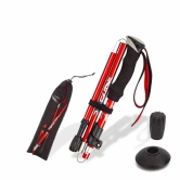 K2 Foldable Trekking Pole 33 Cms: Ultralight and Compact Aluminum Alloy Trekking Pole with Press and Button Lock Mechanism (Colour - Red) by Total Sporting And Fitness Solutions Pvt Ltd