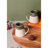 White & Green Coffee Mug-Single