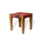 Savitri Textile Waste Wooden Stool