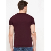 Lycos Cotton Blend Regular Fit Printed Half Sleeves Mens T-Shirt - Wine ( Pack of 1 ) - None