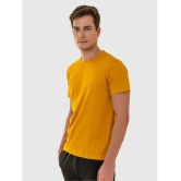 Lux Cozi Cotton Regular Fit Solid Half Sleeves Mens T-Shirt - Mustard ( Pack of 2 ) - None