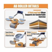 Roller Wheel Exercise with Elbow Support, Automatic Rebound Abdominal Wheel Ab Exerciser - Orange