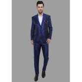 DKGF Fashion - Blue Polyester Regular Fit Mens 2 Piece Suit ( Pack of 1 ) - None