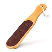 Double Sided Foot File Scrubber | Dead Skin & Callus Remover | Feet Scraper | Pedicure Tool with Wooden Handle