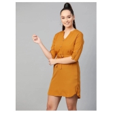 Zima Leto Polyester Yellow Regular Dress - Single - L