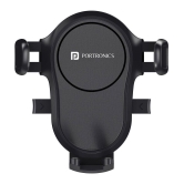 Portronics - Black Single Clamp Car Mobile Holder - Black