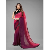 Apnisha Georgette Solid Saree With Blouse Piece - Rama ( Pack of 1 ) - Rama